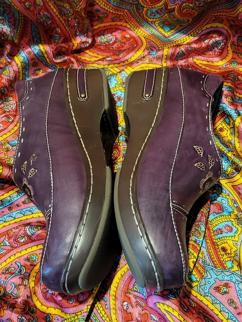 L'artiste Spring Step Purple Clog Shoes Women's Size 8.5 39 - Picture 3 of 4